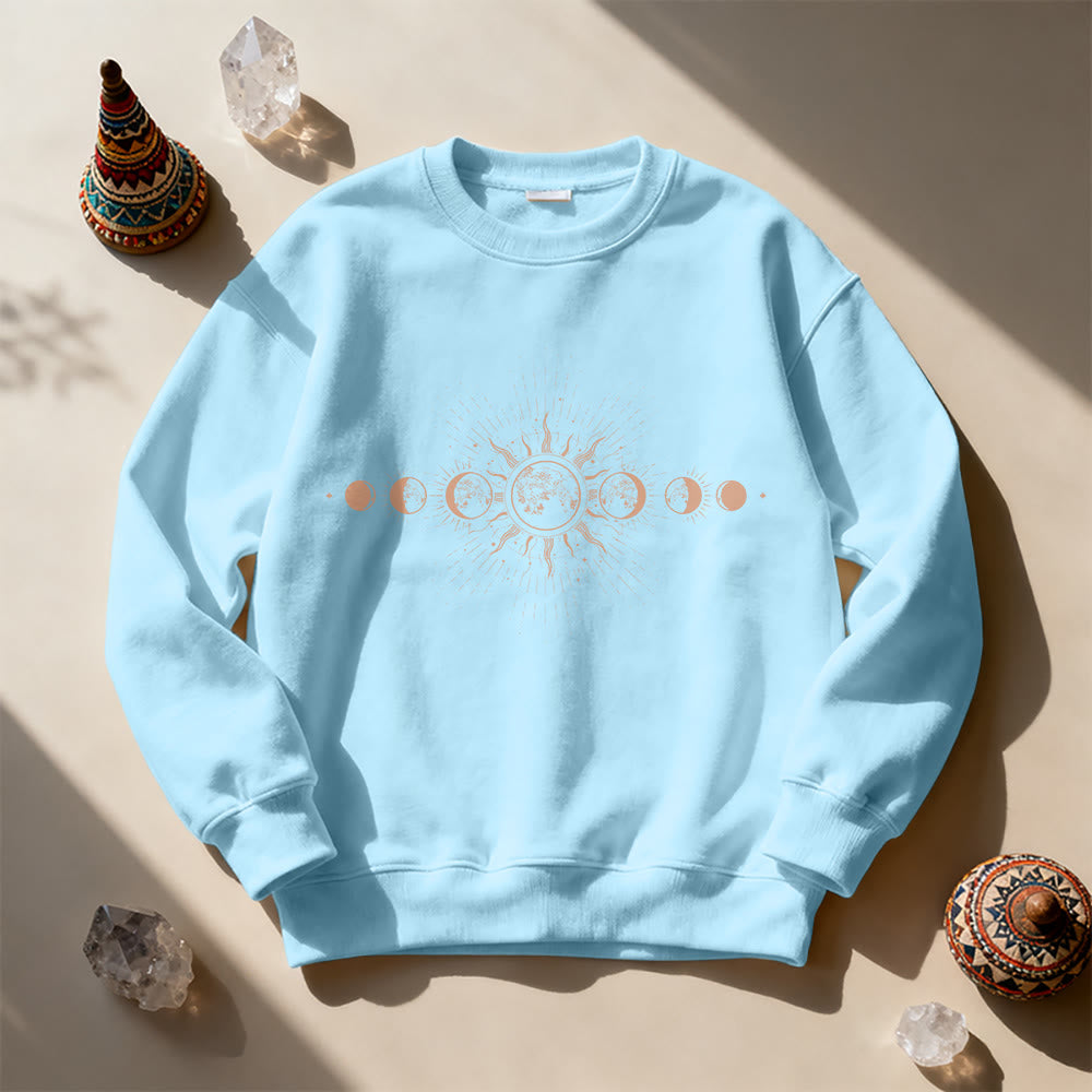 Felpa boho con luna e sole celestiali Olivenorma - image 16
