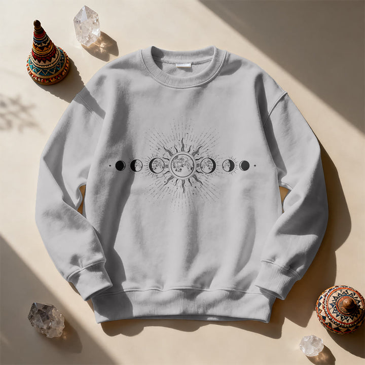 Felpa boho con luna e sole celestiali Olivenorma - image 12