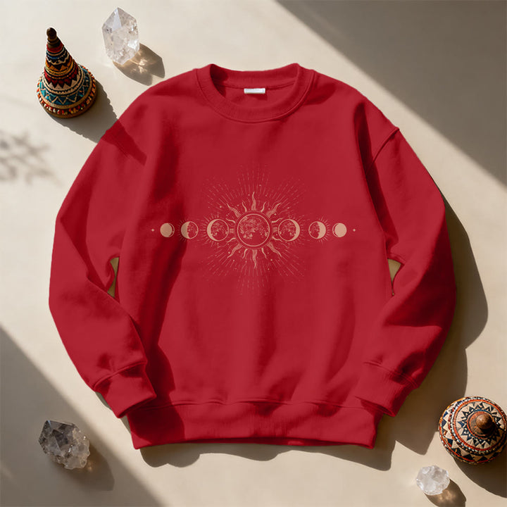 Felpa boho con luna e sole celestiali Olivenorma - image 10