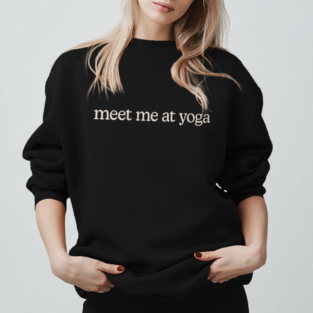 Olivenorma Incontriamoci allo Yoga Felpa carina - Nero - 2XL - image 3