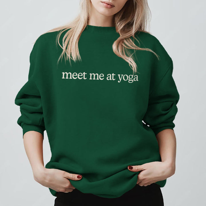 Olivenorma Incontriamoci allo Yoga Felpa carina - Verde - 2XL - image 13