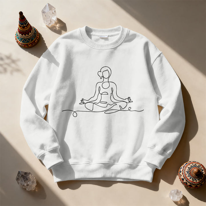 Felpa minimalista per meditazione e yoga Olivenorma - image 12