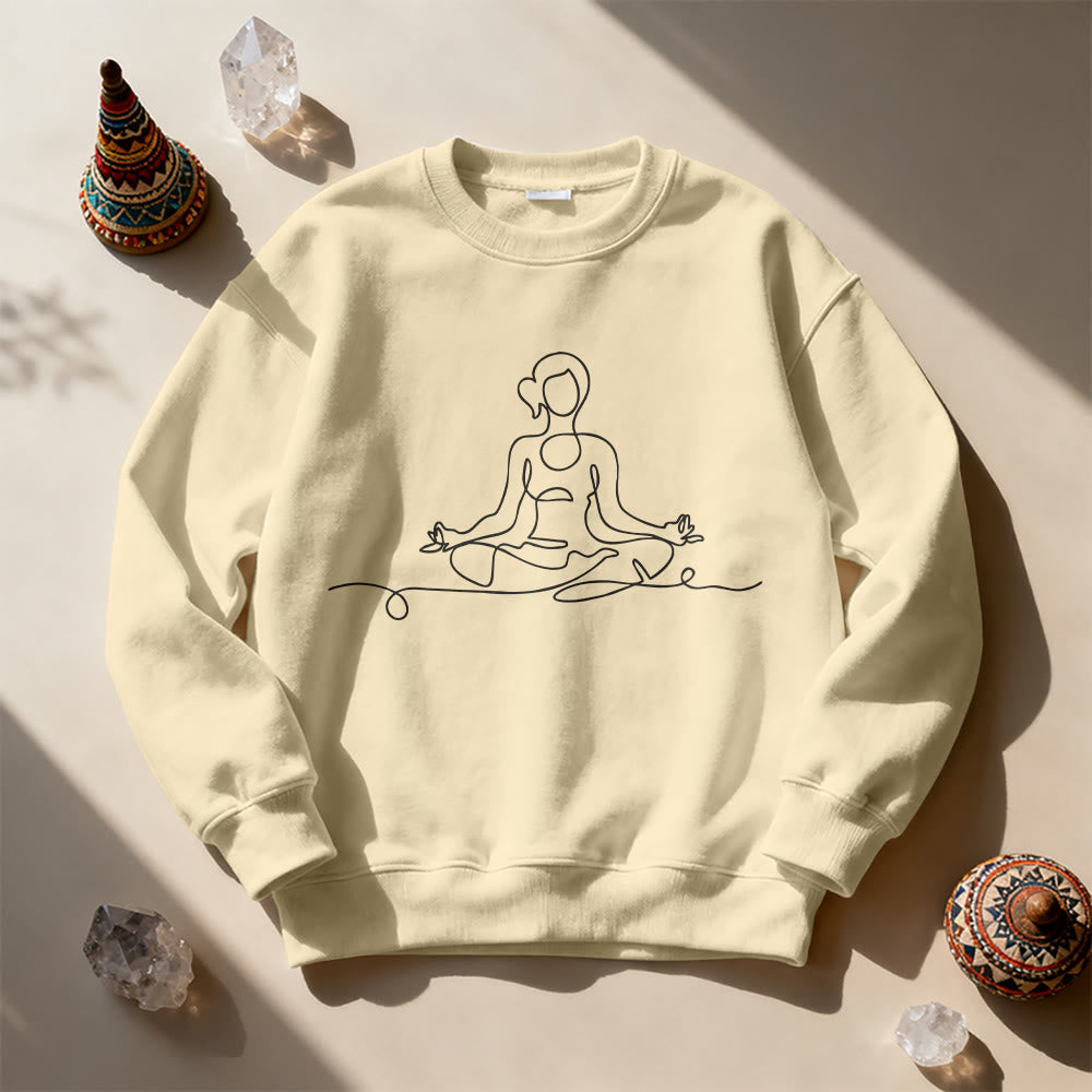 Felpa minimalista per meditazione e yoga Olivenorma - image 1
