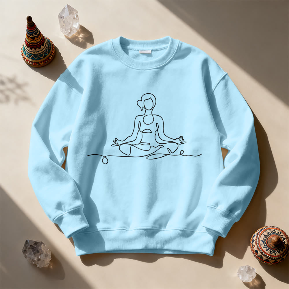 Felpa minimalista per meditazione e yoga Olivenorma - image 16