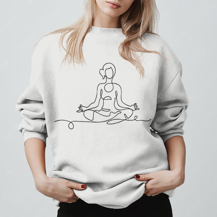 Felpa minimalista per meditazione e yoga Olivenorma - Bianco - 2XL - image 11