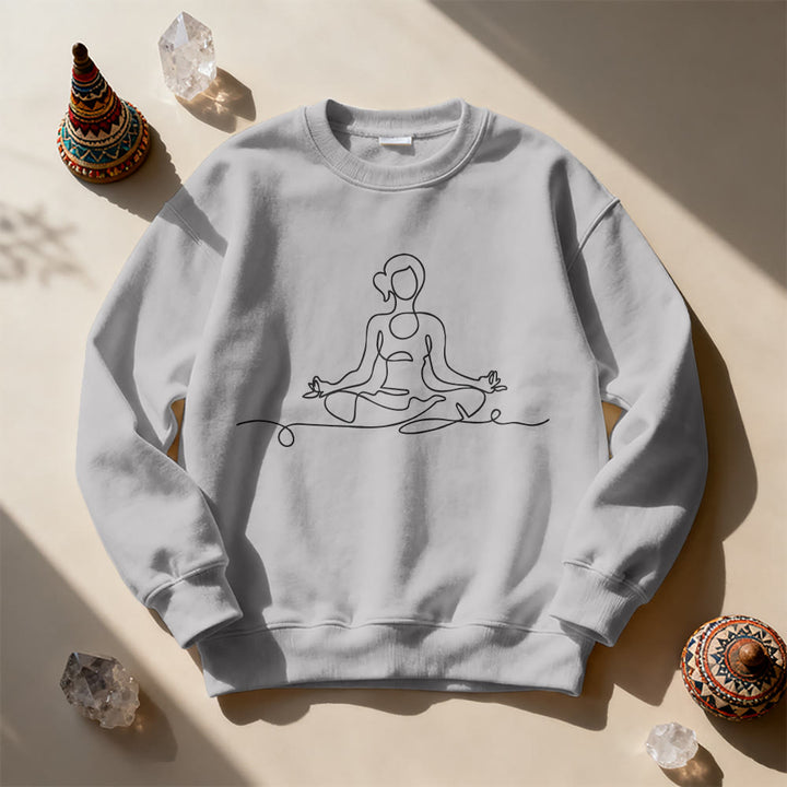 Felpa minimalista per meditazione e yoga Olivenorma - image 4