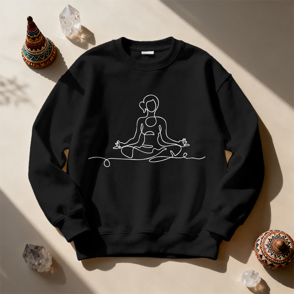Felpa minimalista per meditazione e yoga Olivenorma - image 10