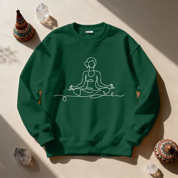 Felpa minimalista per meditazione e yoga Olivenorma - image 6
