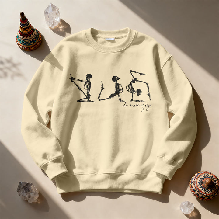 Felpa motivazionale Olivenorma Skeleton Yoga "Do More Yoga" - image 4