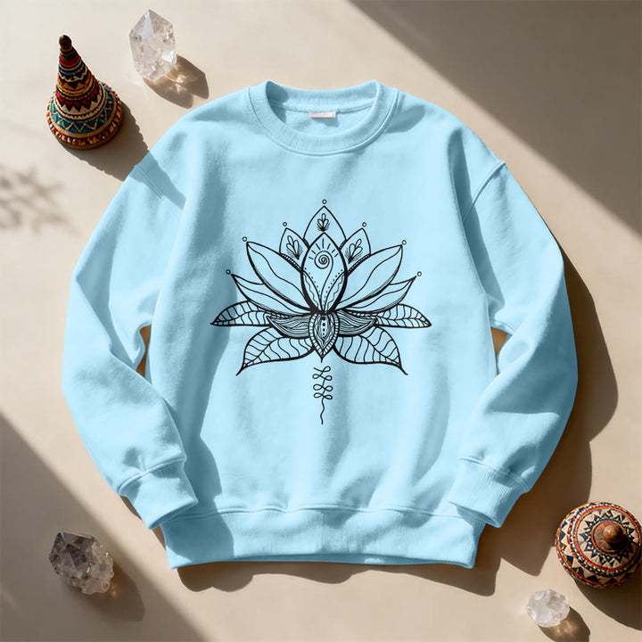 Felpa con stampa Olivenorma Lotus Bloom Yoga Meditation - image 16