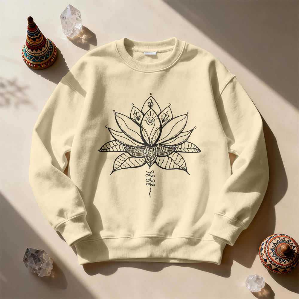 Felpa con stampa Olivenorma Lotus Bloom Yoga Meditation - image 6