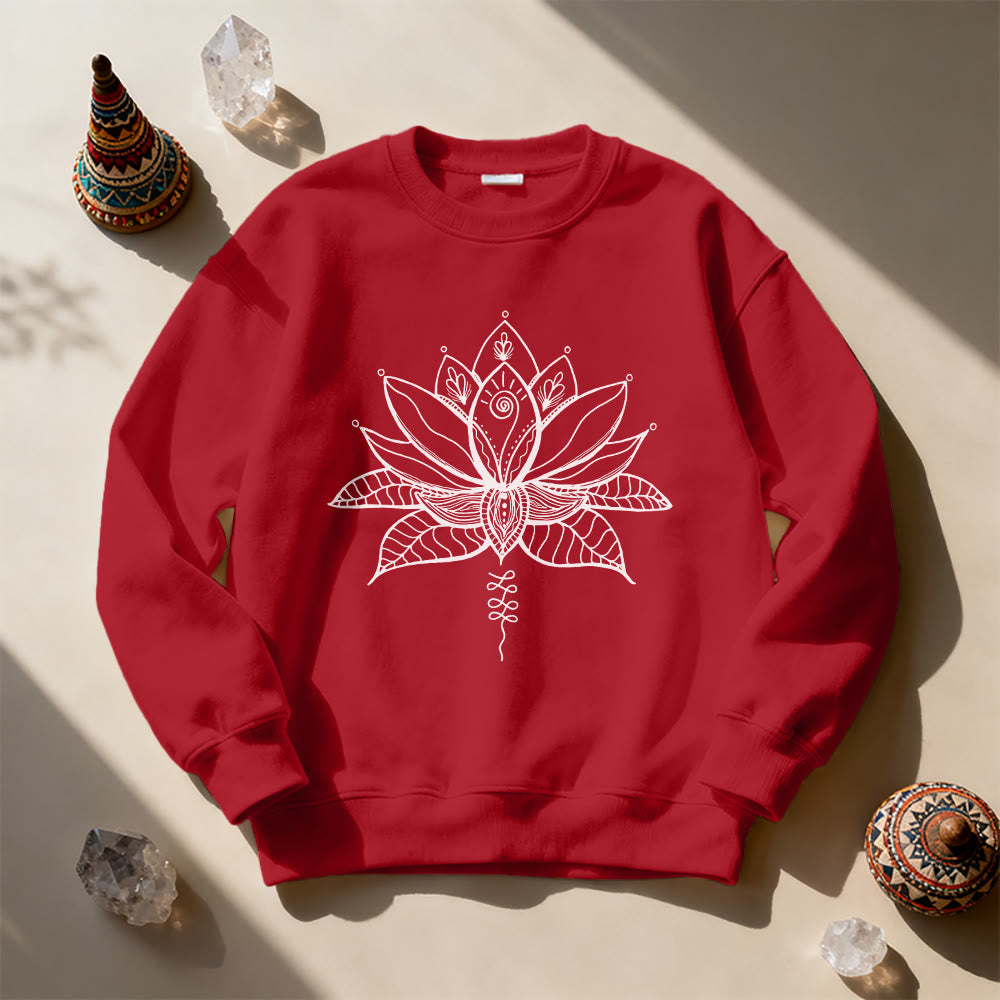 Felpa con stampa Olivenorma Lotus Bloom Yoga Meditation - image 14