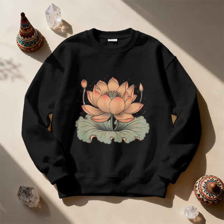 Felpa con stampa Olivenorma Lotus Bloom Yoga Meditation - image 6