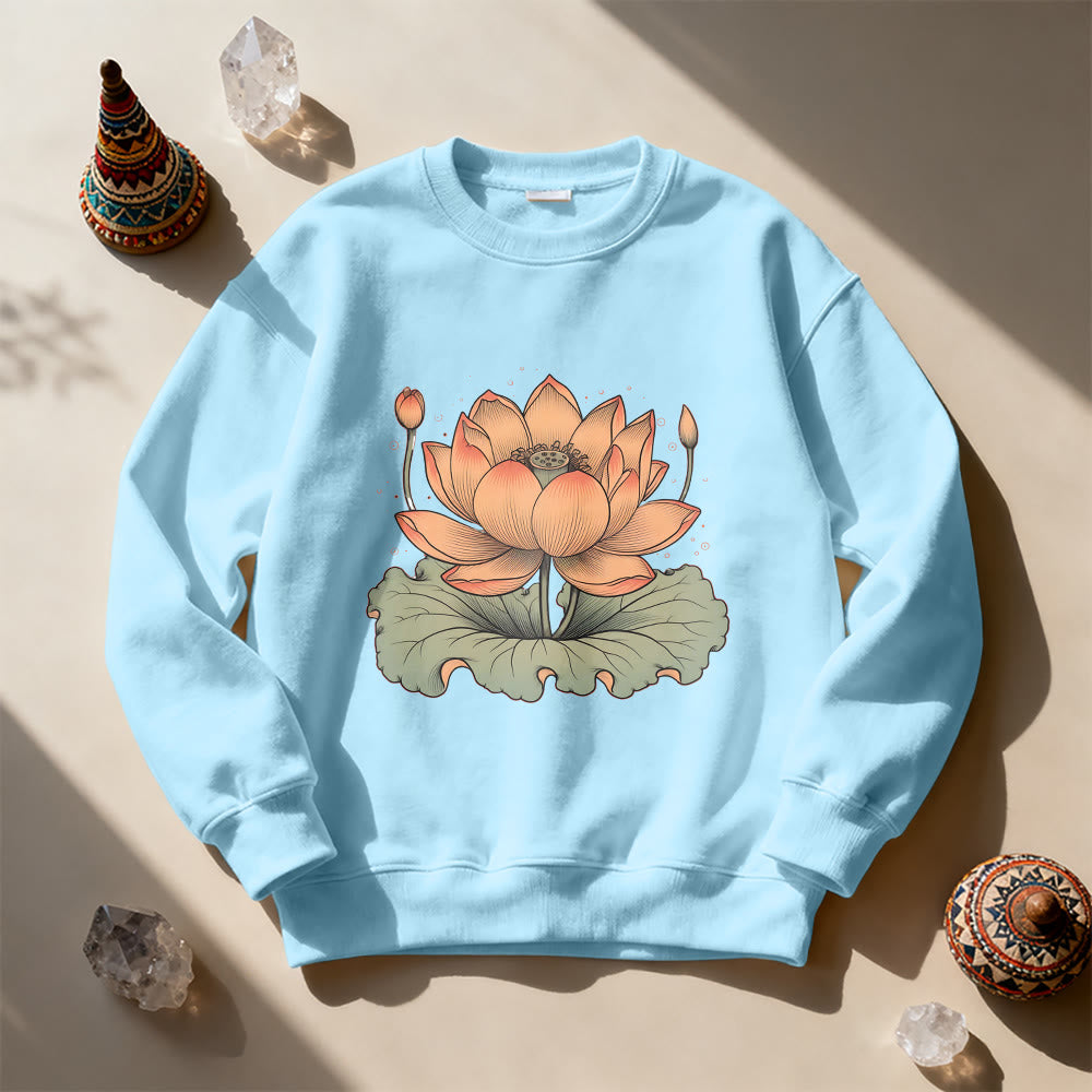 Felpa con stampa Olivenorma Lotus Bloom Yoga Meditation - image 16