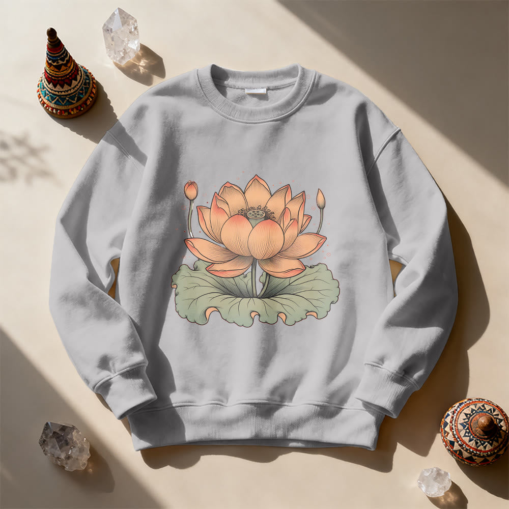 Felpa con stampa Olivenorma Lotus Bloom Yoga Meditation - image 8