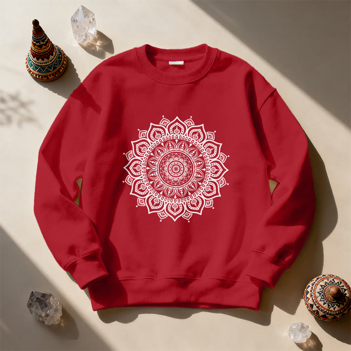 Felpa con stampa yoga Olivenorma Zen Mandala Sacred Geometry - image 0