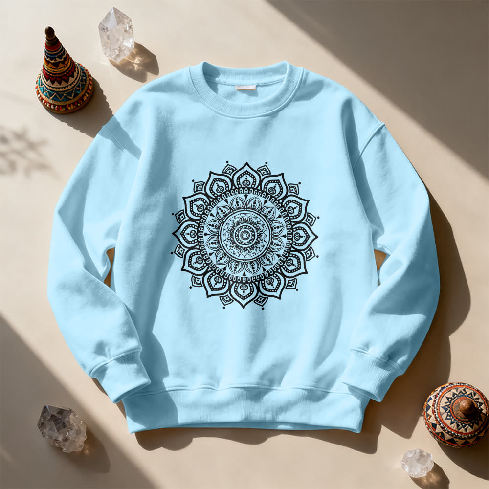 Felpa con stampa yoga Olivenorma Zen Mandala Sacred Geometry - image 16