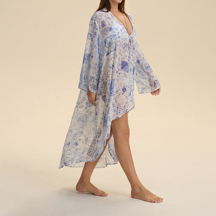 Olivenorma Cardigan da donna in chiffon traspirante, vestibilità ampia, estivo e autunnale - image 4