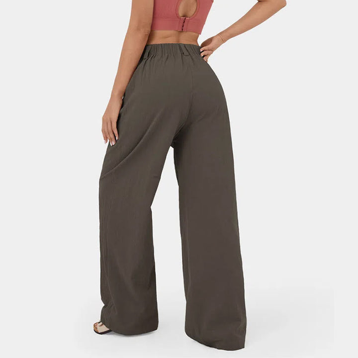Olivenorma Pantaloni casual larghi e rilassati a vita alta da donna - image 11