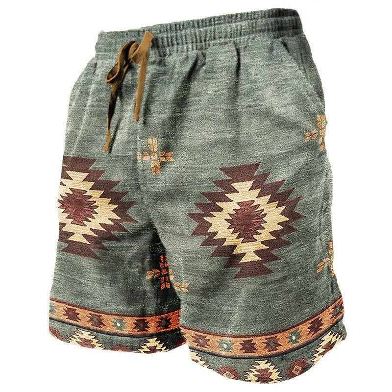 Olivenorma Pantaloni corti traspiranti casual dritti larghi da uomo, estivi e da spiaggia - Verde - 5XL - image 1