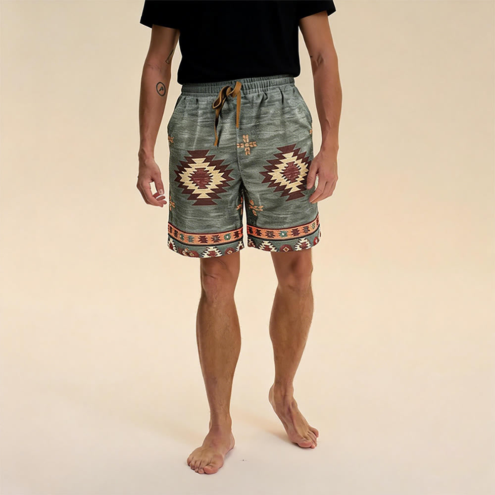 Olivenorma Pantaloni corti traspiranti casual dritti larghi da uomo, estivi e da spiaggia - image 6