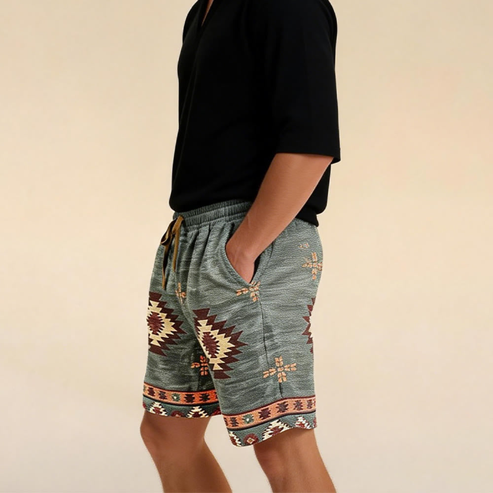 Olivenorma Pantaloni corti traspiranti casual dritti larghi da uomo, estivi e da spiaggia - image 7