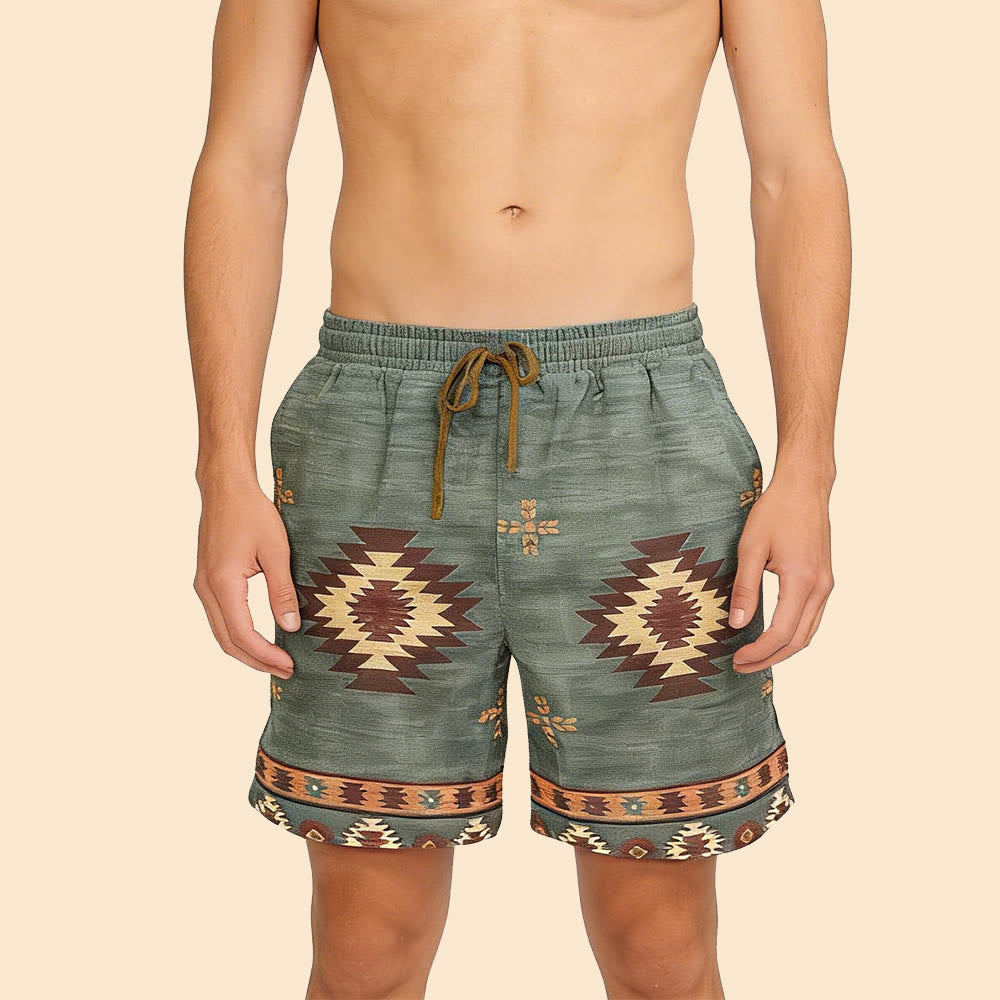 Olivenorma Pantaloni corti traspiranti casual dritti larghi da uomo, estivi e da spiaggia - image 0