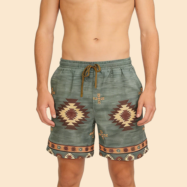 Olivenorma Pantaloni corti traspiranti casual dritti larghi da uomo, estivi e da spiaggia - image 0