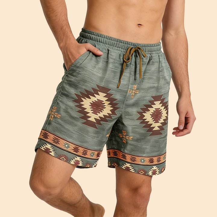 Olivenorma Pantaloni corti traspiranti casual dritti larghi da uomo, estivi e da spiaggia - image 4