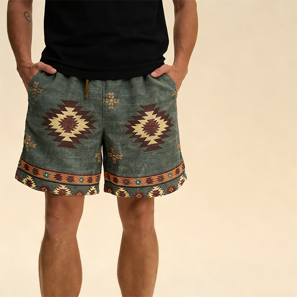 Olivenorma Pantaloni corti traspiranti casual dritti larghi da uomo, estivi e da spiaggia - image 5