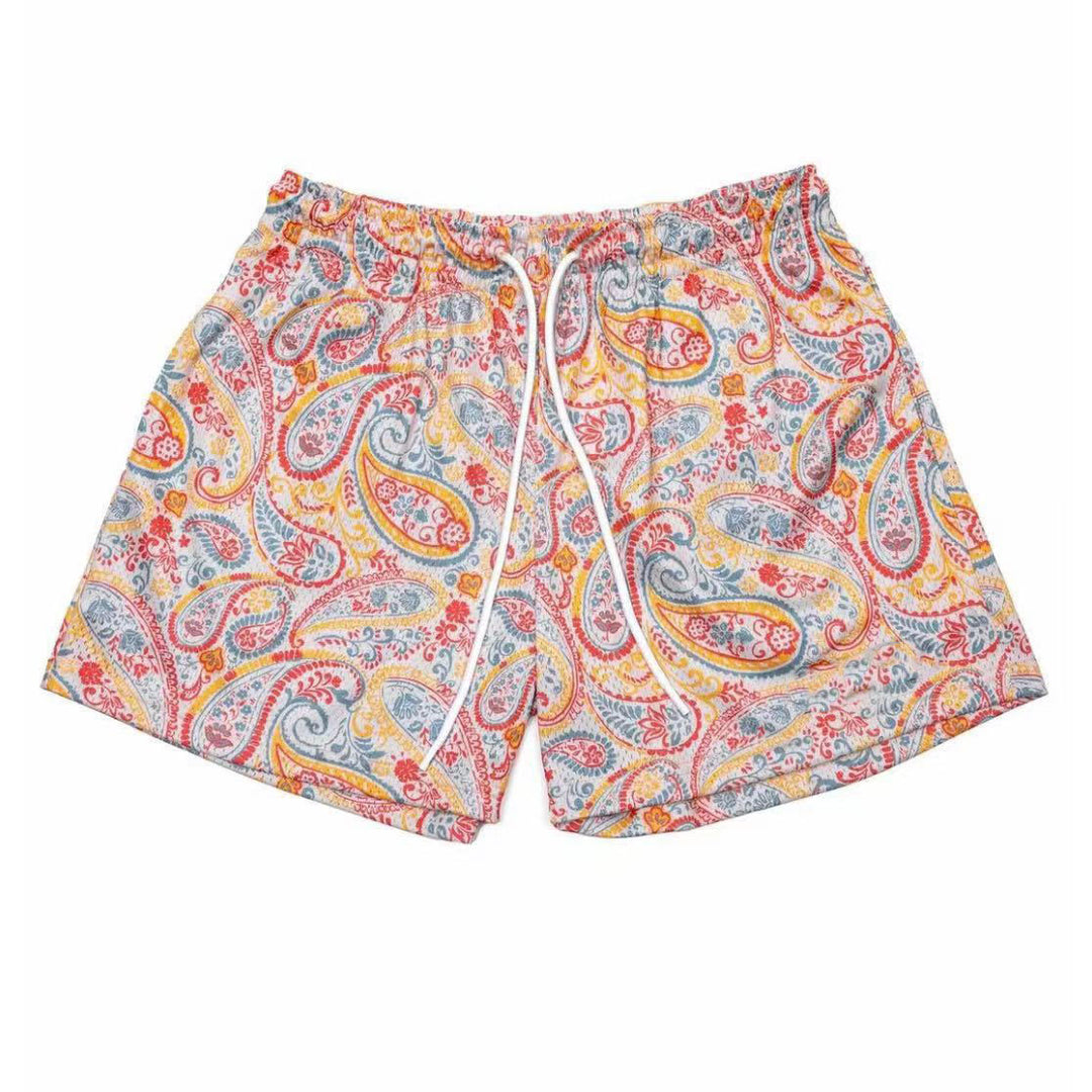 Pantaloni estivi da basket oversize ad asciugatura rapida in rete Paisley Olivenorma - Multicolore - 3XL - image 11