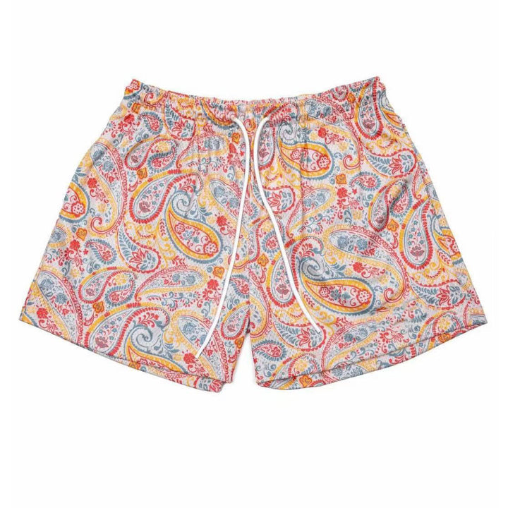 Pantaloni estivi da basket oversize ad asciugatura rapida in rete Paisley Olivenorma - Multicolore - 3XL - image 11