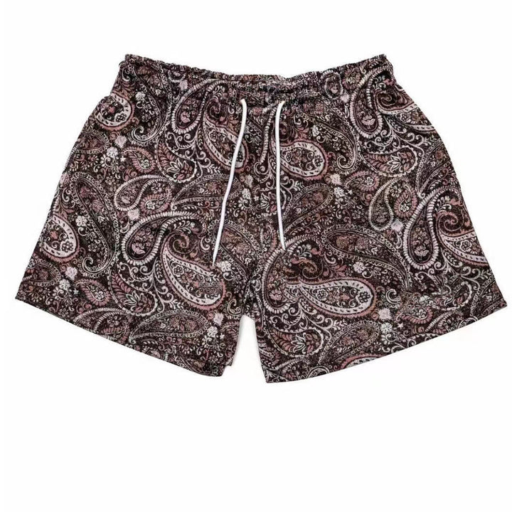Pantaloni estivi da basket oversize ad asciugatura rapida in rete Paisley Olivenorma - Marrone - 3XL - image 7