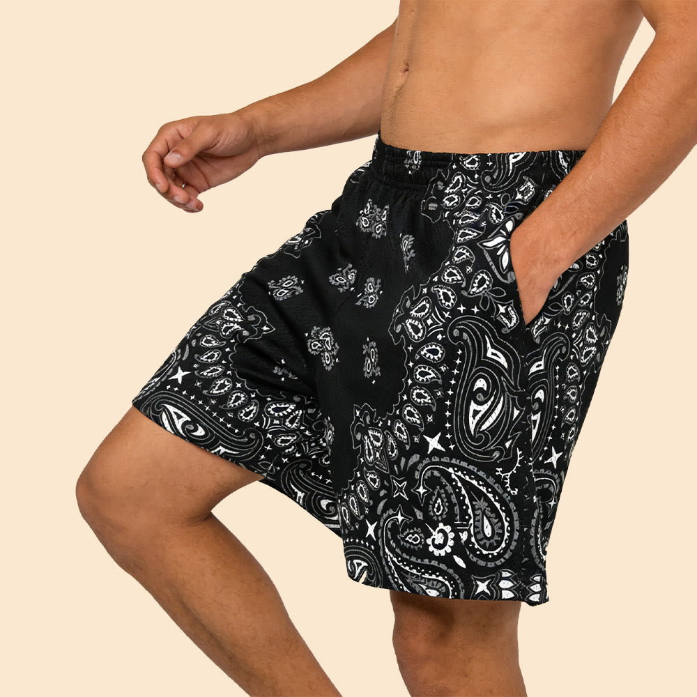 Olivenorma - Pantaloncini sportivi da basket e corsa, stampati, estivi, alla moda, da uomo - image 26