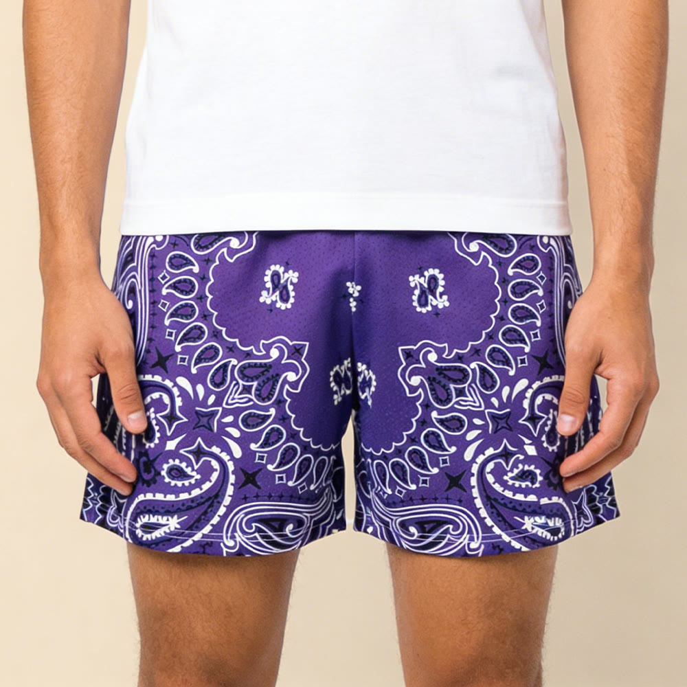 Olivenorma - Pantaloncini sportivi da basket e corsa, stampati, estivi, alla moda, da uomo - image 35