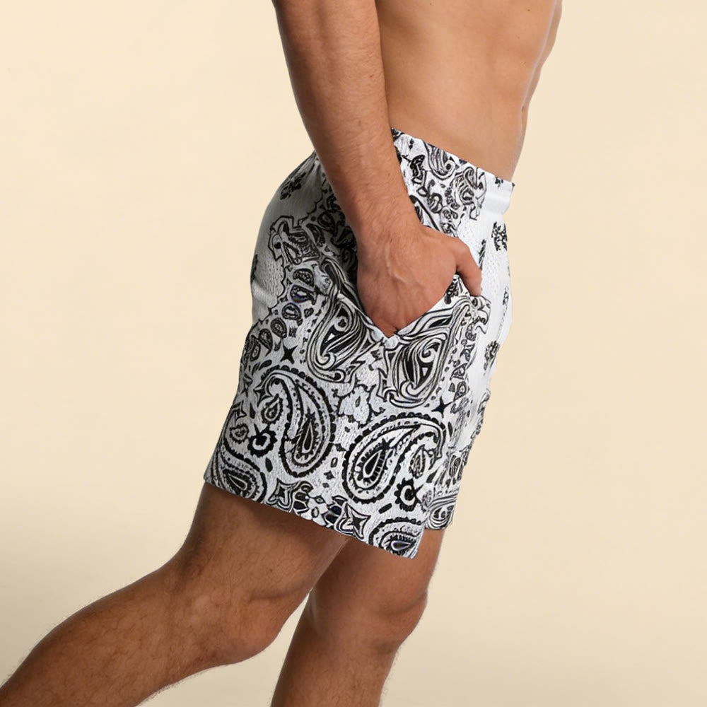 Olivenorma - Pantaloncini sportivi da basket e corsa, stampati, estivi, alla moda, da uomo - image 64