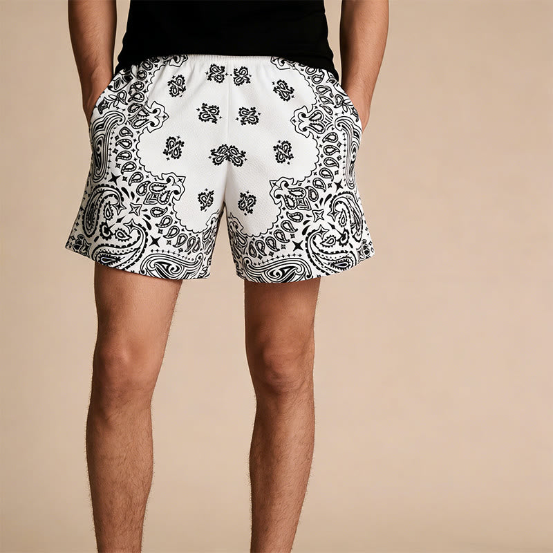 Olivenorma - Pantaloncini sportivi da basket e corsa, stampati, estivi, alla moda, da uomo - image 62