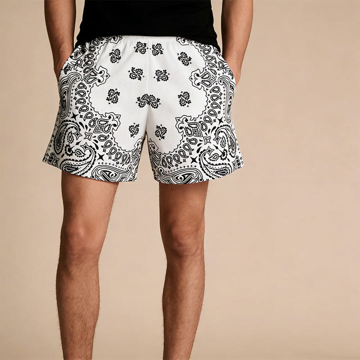 Olivenorma - Pantaloncini sportivi da basket e corsa, stampati, estivi, alla moda, da uomo - image 62