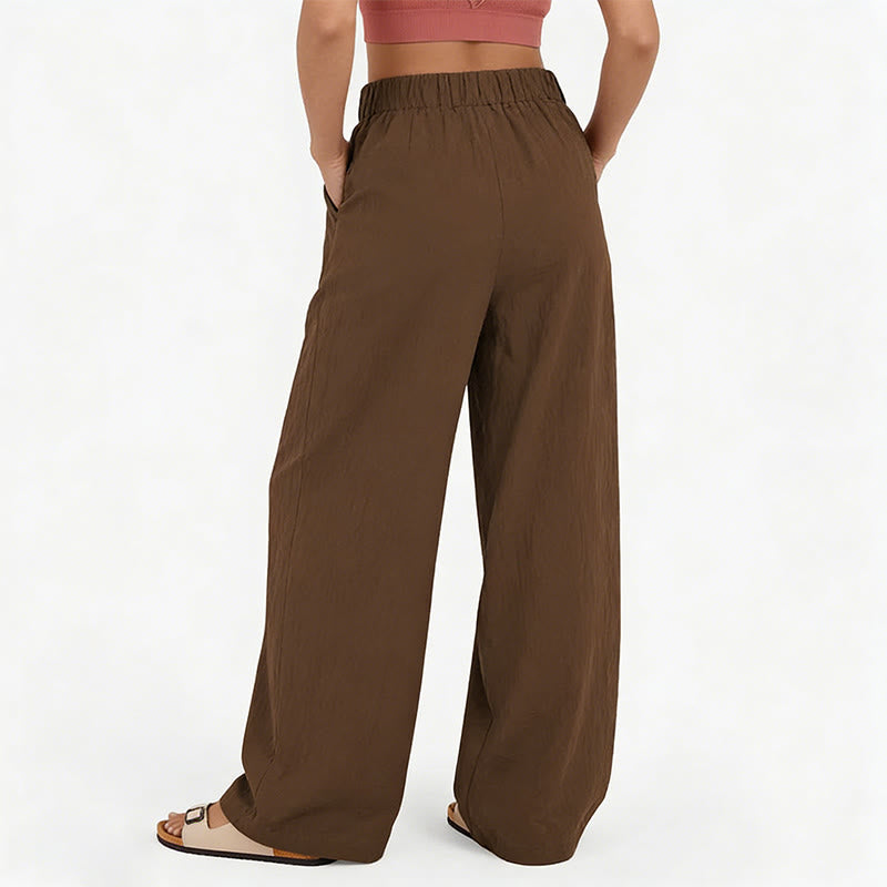 Olivenorma Pantaloni casual larghi e rilassati a vita alta da donna - image 25