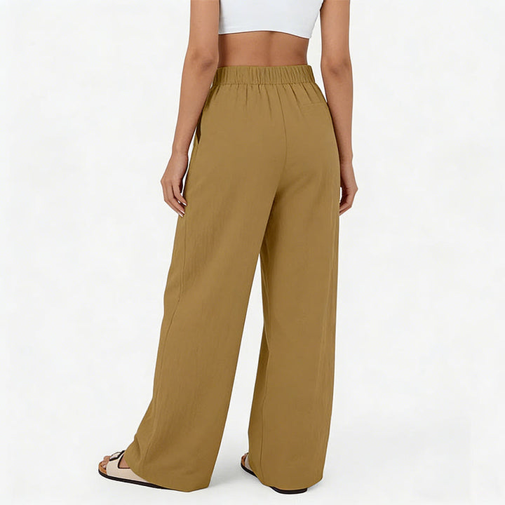 Olivenorma Pantaloni casual larghi e rilassati a vita alta da donna - image 13