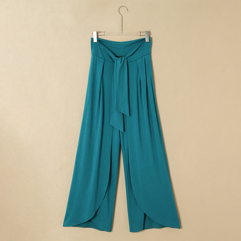 Pantaloni estivi da yoga a gamba larga da donna Olivenorma - Blu pavone - 2XL - image 17