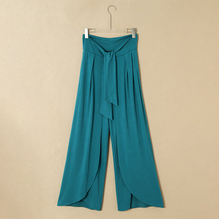 Pantaloni estivi da yoga a gamba larga da donna Olivenorma - Blu pavone - 2XL - image 17