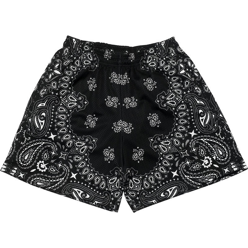 Olivenorma - Pantaloncini sportivi da basket e corsa, stampati, estivi, alla moda, da uomo - Nero - 3XL - image 19