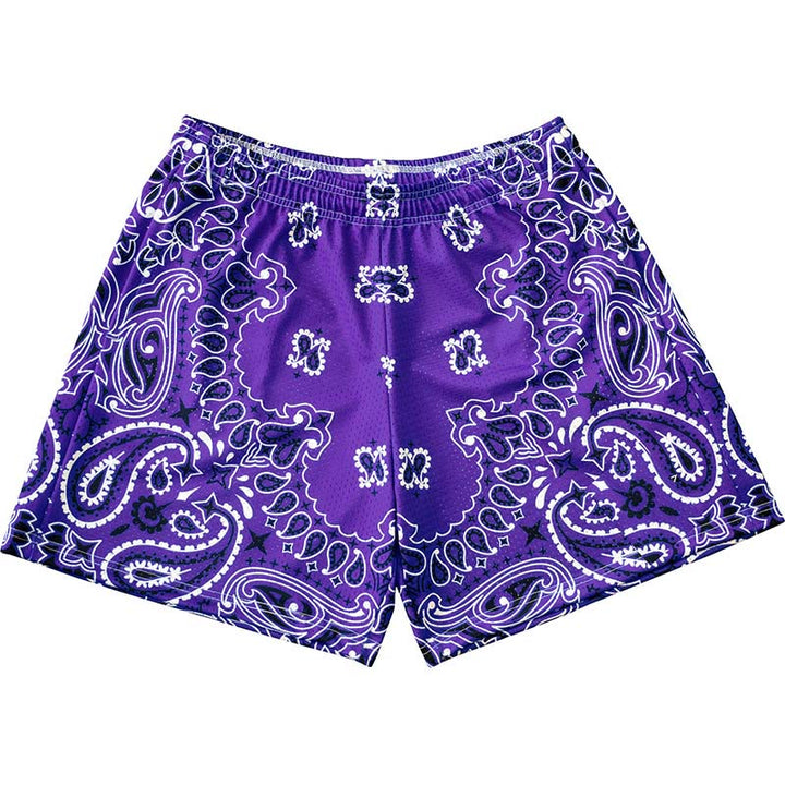 Olivenorma - Pantaloncini sportivi da basket e corsa, stampati, estivi, alla moda, da uomo - Viola - 3XL - image 34