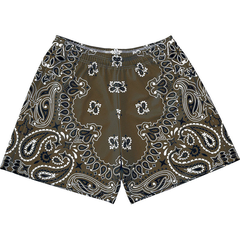 Olivenorma - Pantaloncini sportivi da basket e corsa, stampati, estivi, alla moda, da uomo - Marrone scuro - 3XL - image 49
