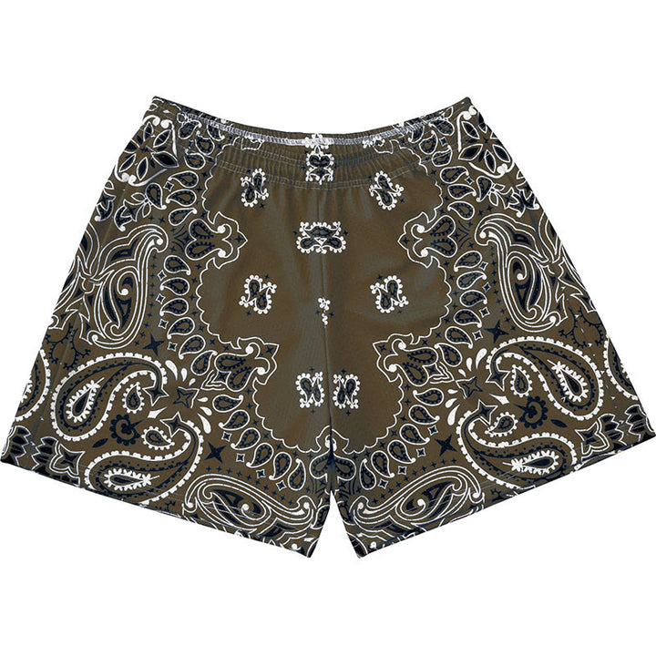 Olivenorma - Pantaloncini sportivi da basket e corsa, stampati, estivi, alla moda, da uomo - Marrone scuro - 3XL - image 49