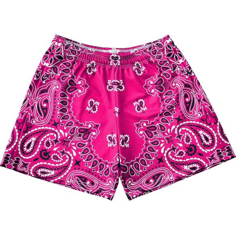 Olivenorma - Pantaloncini sportivi da basket e corsa, stampati, estivi, alla moda, da uomo - Rosa rossa - 3XL - image 15