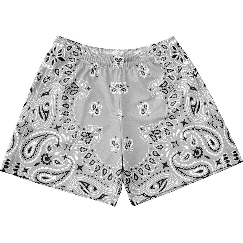 Olivenorma - Pantaloncini sportivi da basket e corsa, stampati, estivi, alla moda, da uomo - Grigio - 3XL - image 8