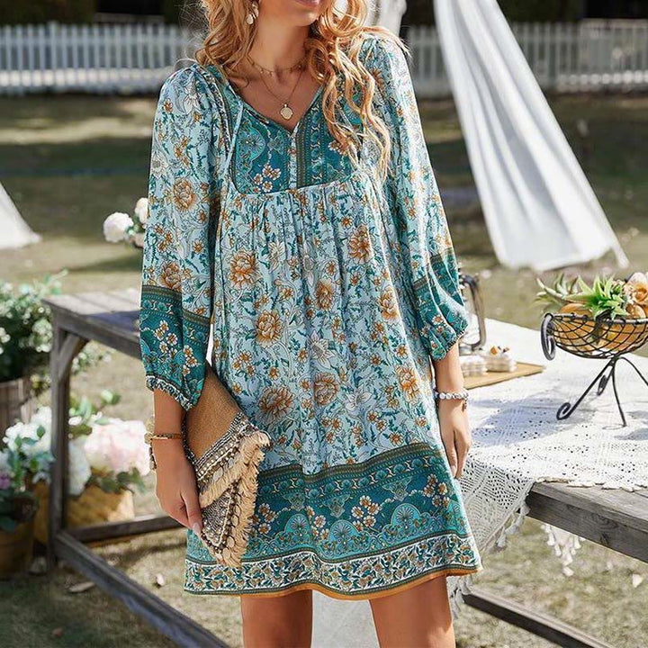 Olivenorma - Abito estivo casual da donna con scollo a V e stampa per le vacanze - image 0