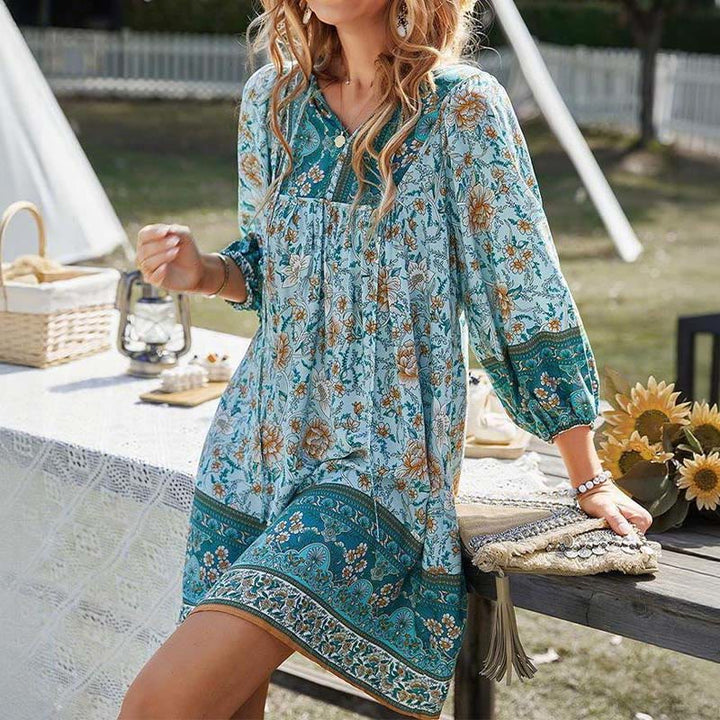 Olivenorma - Abito estivo casual da donna con scollo a V e stampa per le vacanze - image 3